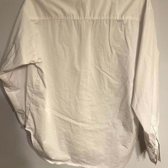 Good American Women’s Relaxed Fit Poplin Shirt White  Size 1 Button Up - Picture 5 of 7